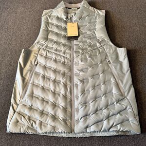 NIKE Therma-FIT ADV Repel Down Grey Running Vest FB7542-084 Mens Size M-Tall NWT